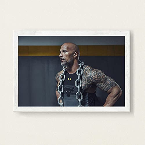 KUCYATY Diamantzeichnung Für Erwachsene 5D Diamant Painting Set, 40×50Cm, Werkzeug×2, The Rock Dwayne Johnson Workout Fitness DIY Mosaikherstellung Basteln Handarbeiten Kristall Malerei