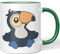 JUNIWORDS Tasse, Tukan, Wähle Farbe, Grün