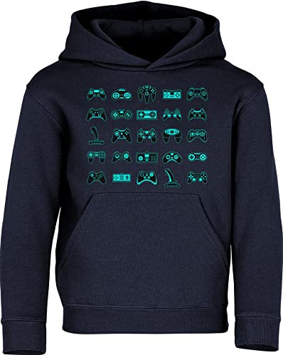 Sweat à Capuche pour Enfants: Controller - Gaming - Gamer Jeux Vidéo Game-s PC Play E-Sport - Cadeau Anniversaire Noel Fils Garçon-s Enfant Fille-s Sweater Hoodie Pull Pull-Over (152)