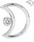 AROWRO 16G Mond Daith Nase Rook Piercing Schmuck Chirurgenstahl Daith Rook Ohrring Daith Rook Piercing Daith Nase Septum Rook Schmuck Creolen Knorpel Ohrring 10mm Silber