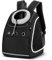 ALLSOPETS Haustier Hunde Rucksäcke Tragbar Transport Rucksack Reisen Tragetasche für Haustiere Reisen Atmungsaktive Tagesrucksack für Große Katzen Kleine Hunde (Carbonschwarz)