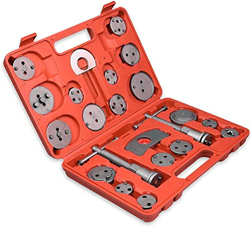 HENGMEI 22 TLG Bremskolben Rückstellwerkzeug Set Universal Bremskolbenrücksteller Kolbenrücksteller Instandsetzung Werkzeug Tool Kit Satz mit Kunststoffkoffer