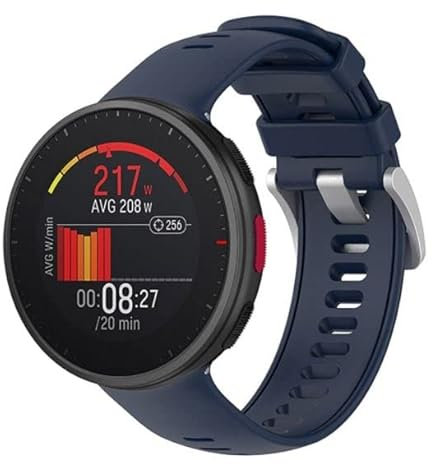 Strap-it Silikonarmband Blau - Passend für Polar Vantage V2 - Armband für Smartwatch - Ersatzarmband