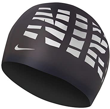 Nike Cappello Nuoto Graphic 3 Nero Silicone Adulti, Nero, Taglia unica
