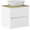 Baikal Conjunto de Mueble de baño Duo, Incluye Lavabo. Mueble Suspendido en Pared con Lavabo cerámico. Varios Acabados y Medidas. Mueble MONTADO.