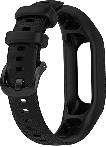 Sportarmband Kompatibel mit Garmin vívosmart 5 Armband - Sport Silikon Uhrenarmband Replacement Wechselarmband Ersatzarmband für Garmin vívosmart 5 (Groß, Schwarz)