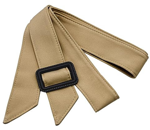 HXJDAM Damen Taillengürtel, Beigefarbener Stofftaillengürtel, Modisch und Retro, Breiter Taillengürtel ideal für Frauen Trenchcoat, Robe, Mantel und Jacke. Mehrfarbig zur Auswahl.