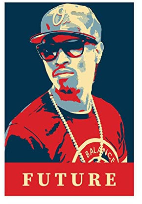 ETOMEY Hiphop Rapper Future Nayvadius DeMun Wilburn 3 Leinwand-Poster, Wandkunst, Dekordruck, Bild Gemälde für Wohnzimmer, Schlafzimmer, Dekoration, ungerahmt, 50 x 75 cm