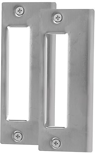 CAXUSD 2pcs Stainless Steel Door Reinforcement Plates for Mortice Lock Door Knob Plates for Security