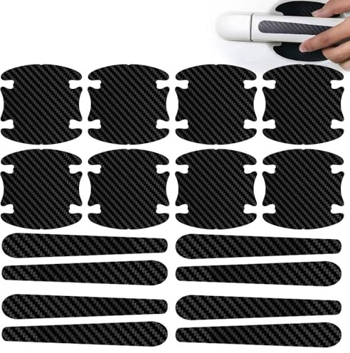 ShaMyiuCnz 16 Pcs Car Door Handle Recess Paint Protective Film Auto Door Cup Protective Sticker Car Door Handle Protector Sticker for Most Car