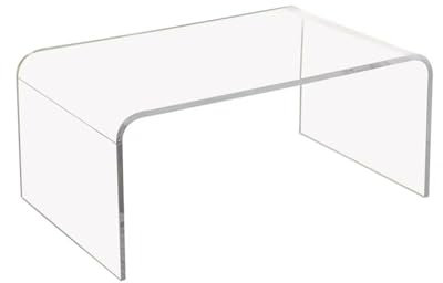 HYO&ZOY Teetisch aus Acryl, transparenter Erkerfenstertisch, Beistelltisch, Sofatisch, Couchtisch, moderner minimalistischer Beistelltisch for Wohnzimmer, Schlafzimmer (Size : 50 * 30 * 30cm)