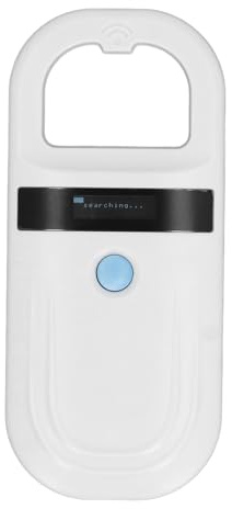 Sonew Haustier Mikrochip Leser Scanner, Tier ID Leser, 134,2 KHz, 128 Datensätze, Datenspeicherung, Tragbarer Haustier Chip Scanner, Integrierter Summer