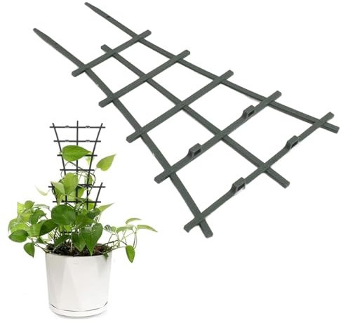 6Pcs Climbing Plants Support, Small Stackable Plastic Support Garden Ladder Trellis for Indoor Outdoor Vines Flower Vegetable
