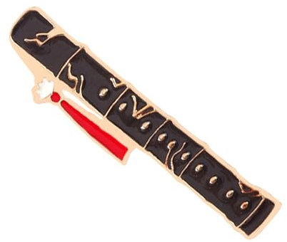 Klarinette Brosche Pin Anstecker Klarinetist Musik Orchester Jazz Mini Handmade Modeschmuck Button Pins Anstecknadel Kindergeburtstag