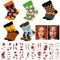 Likesing 5 Paar Halloween Socken Damen Frauen 30 Blatt Halloween Tattoo Gesicht Sticker Narben Wunden Gesichtstattoo Aufkleber Lustige Bunte Socken Winter Mädchen Cute Socks Halloween Accessoires