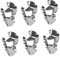 PAMINGONO 12pièces Assiettes Acier Inoxydable Pour Huîtres Coupelles à Tremper Résistantes à Haute Température Idéales Pour Événements Et Parties