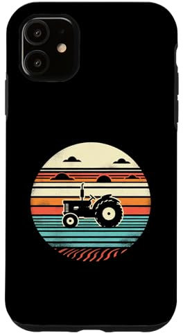 Hülle für iPhone 11 Vintage Farm Traktor Sonnenuntergang