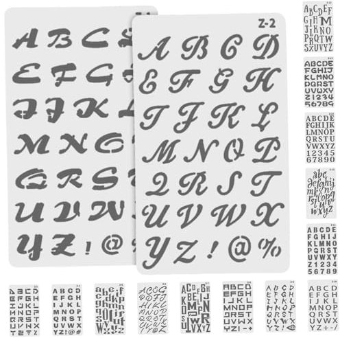Lurrose 20 Stück Buchstaben Schablonen Schablonen Buchstaben Schablonen Zum Malen Vorlagen Buchstaben Kunststoff Buchstaben Schablonen Schablonen Schablonen Schablonen