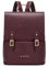 Cnolés Leder Rucksack für Damen Multifunktionaler Vintage Schule Tagesrucksack Weiche Schultertasche aus Leder für Shopping Laptop (rötlichbraun)
