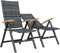 Outsunny Folding Garden Chairs Set of 2, 5-level Reclining PE Rattan Garden Dining Chairs with Wood Armrests, High Back and Steel Frame for Outdoor, Patio, Terrace, Porch, Mixed-grey