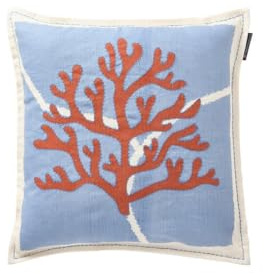 Lexington Sham Sky Blue/Coral, 50x50