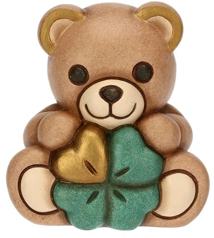 THUN - Mini Teddy portafortuna - ceramica - Collezione Animali - 5,0 x 4,3 x 5,5 cm