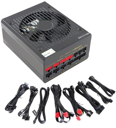 HUANGING 1250 W Netzteil, Doppel-CPU-Netzteil, PCIE5.0, Grafik-Erweiterungskarte, PC-Versorgung