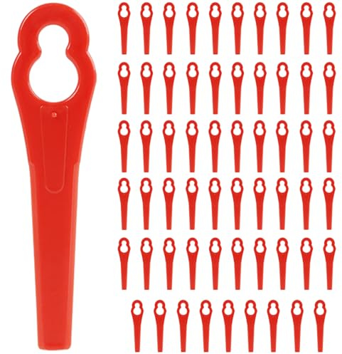 Lot de 60 Lames de Rechange en PA6 pour Coupe-Bordure Sans Fil,Lames en Plastique Résistant pour Jardin et Bordures de Pelouse