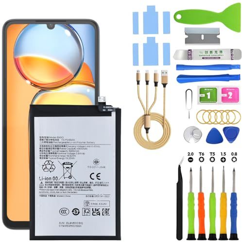 Batterie Akku für Redmi 13C/Poco C65 BN5Q | 5000mAh Werkzeugsatz tragen，Batterie ersetzen，Lithium-Polymer，für Modelle:23100RN82L 23106RN0DA 23108RN04Y 2311DRN14I