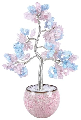 Maitawa Blau Bonsai Baum Größe 24 Zentimeter - Feng Shui für Wohlstand & Glück, Spirituelles Geschenk für Frauen zu Geburtstagen und Raumdekoration