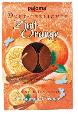Teelichter Zimt-Orange 6er