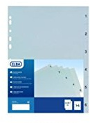 Favorit 400006686 Universal-Lochregister für Ringordner mit 12 Zahlenkern (1 bis 12), Innenformat A4, aus Polypropylen (ungiftiger Kunststoff)