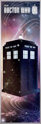 Close Up Doctor Who Poster Tardis (54x159 cm) gerahmt in: Rahmen Weiss