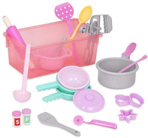 Battat- Cook And Bake Playset Collegamento Giocattoli per Bambine-Role Play, Multicolore, Small, BT7225Z