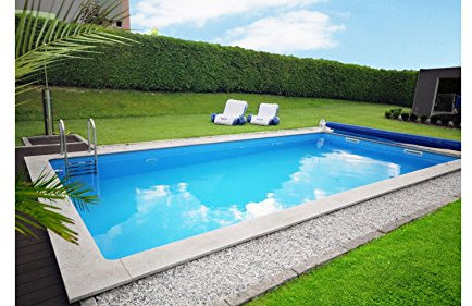 kwad Set : piscine rectangulaire avec acier inoxydable échelle (5 pièces) 300 cm, 600 cm, 150 cm