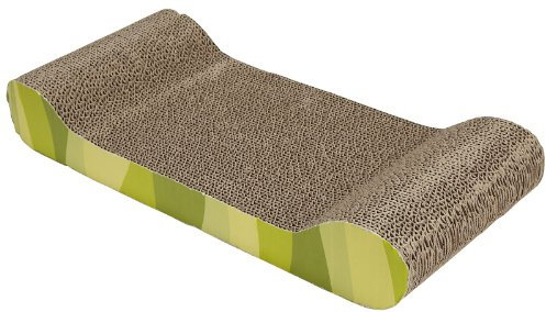 Catit Kratzpappe für Katzen, Kratzlounge aus Pappe, mit Katzenminze
