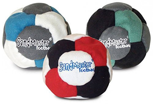 World Footbag SandMaster Hacky Sack Fußsack, 3er-Pack, Mehrfarbig