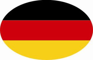 U24 Autoaufkleber Deutschland Oval 10 x 6,5 cm