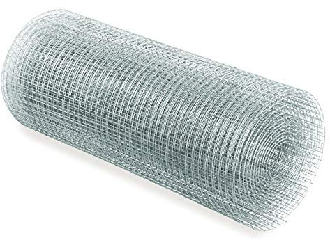 casa pura Grillage Métallique Galvanisé – Treillis Robuste pour Volières, Vignobles et Clôtures – Maillage Carré 12,7 mm, Fil 1 mm, Anti-Rouille (H50 cm x L5 m)