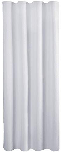 Bestlivings Vorhang Blickdicht (140x245cm / 1 Stück) Gardine Uni (Hellgrau) mit Kräuselband/Universalband, Dekoschal für Fenster, Balkon - Dekorativer Gardinenschal