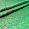 Satin-Stoff für Kleidungsstücke Chinesischer Seidig Cockscomb-Brokat, 90 x 100 cm (Grün)