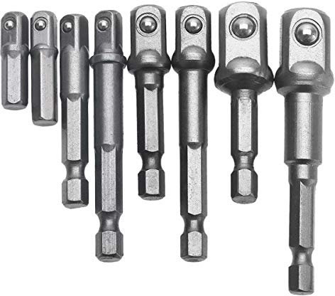 8 Pzas Adaptador de puntas de impacto con vástago hexagonal para puntas de taladro conjunto de puntas nuevas de 1/4 3/8 1/2