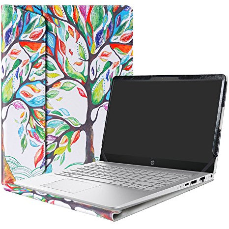 Alapmk Specialmente Progettato PU Custodia Protettiva in Pelle per 14 HP Pavilion 14 14-bfXXX 14-ceXXX/Pavilion x360 14 14-cdXXXX 14M-cdXXXX 14-dhXXXX Laptop,Love Tree