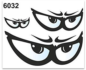 4R Quattroerre.it 6032 Adesivi Sticker Occhi Moto, 10 X 12 Cm