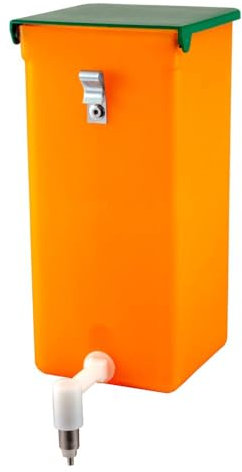 Nippeltränke orange 1 Liter mit Licht und Vitaminschutz - Metall Halterung