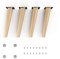 Sossai Pieds de Meuble en Bois de hêtre Massif Finition huilée Clif Round HMF2 Hauteur 25 cm Ronds Version inclinée pour vitrines Tables armoires