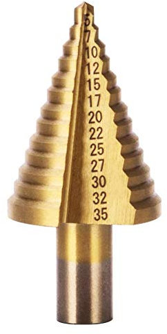 HSS Stufenbohrer Metall 5-35mm Stufenbohrer Schälbohrersatz für Edelstahl Stahlbleche NE-Metalle Profi Stufenbohrer