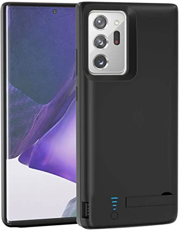 Battery Case for Samsung Note 20 Ultra, 6000 mAh Extended Battery Portable External Battery Protection Power Bank Rechargeable Charger Case for Samsung Galaxy Note 20 Ultra 5G Black