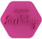 LissieLou Happy Birthday in Two Font Cookie Stamp Birthday Celebrations Icing Stamp Fondant Embosser - Light Pink