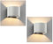 ledscom.de 2 Stück Wandleuchte RUNEL für außen, IP65, Up-/Downlight, weiß matt, rund, 1x G9 max. 10W